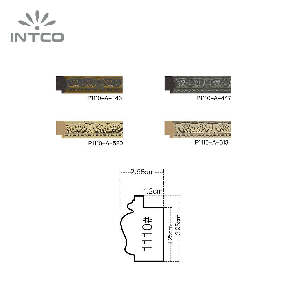 Intco picture frames are available in multiple finishes